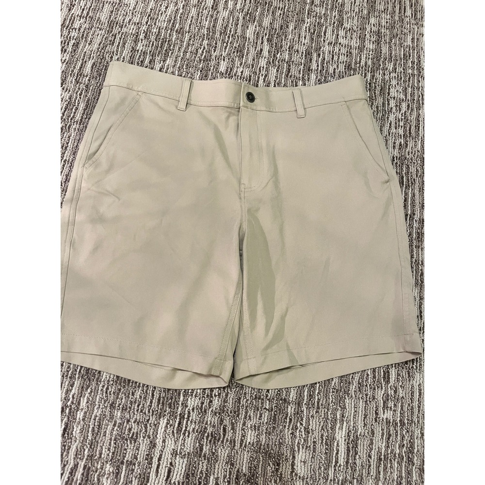 32 Degrees Cool Stretch Performance Shorts Mens Large Khaki Tan Golf Hiking